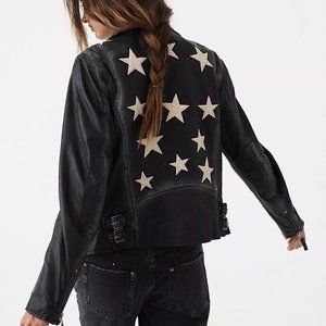 Christy Moto Jacket - Mauritius Leather - Small Free People